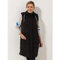 CENTIGRADE Steppweste abnehmbare Kapuze 2-Wege-Zipper Länge: ca. 95cm