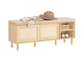 SoBuy Schuhbank FSR163 121 x 49 x 35 cm beige / beige