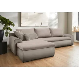 Home Affaire Ecksofa HOME AFFAIRE "Win L-Form, B: 285 cm - OTTO. Verlässliche Qualität.", grau (taupe), B:285cm H:85cm T:176cm, Sofas, Ecksofa, mit 2 Zierkissen, optional Bettfunktion & Bettkasten, Topseller