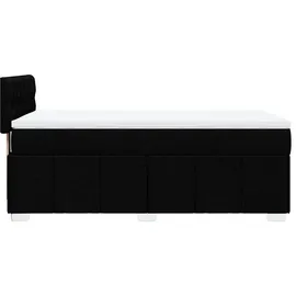 vidaXL Boxspringbett mit Matratze Schwarz 90x190 cm Stoff