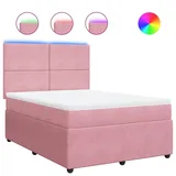 vidaXL Boxspringbett 140 x 200 cm Rosa