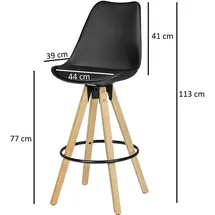 Wohnling Barhocker WL5.046 schwarz, 2 St.