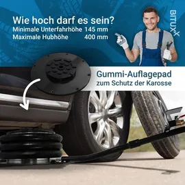 BITUXX Wagenheber Stahl 3T schwarz