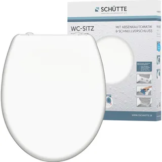 Schütte WC-Sitz White Duroplast mit Absenkautomatik und Schnellverschluss