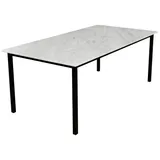 MAGNA Atelier Esstisch SAPPORO aus ECHTEM MARMOR, Küchentisch, Naturstein, Dining Table, nachhaltig, 200x100x75cm weiß 200 cm x 75 cm