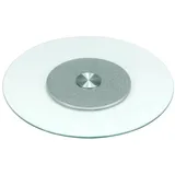 luxuskollektion Drehteller aus gehärtetem Glas 70 cm Servierplatte Drehbarer Smooth