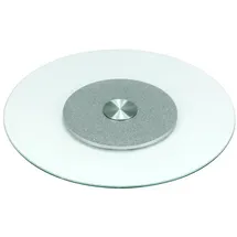 luxuskollektion Drehteller aus gehärtetem Glas 70 cm Servierplatte Drehbarer Smooth