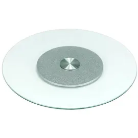 luxuskollektion Drehteller aus gehärtetem Glas 70 cm Servierplatte Drehbarer Smooth