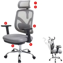 SIHOO Bürostuhl Grau