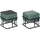 [en.casa] Hocker Tas 38 x 38 x 38 cm Grün