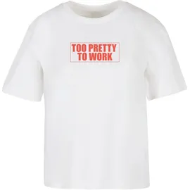 miss tee Too Pretty To Work weiß L