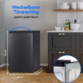 Medion LIFE MD 37690 Kühlschrank (90 l, 850 mm hoch, Grau)