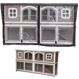 nanook shop Kaninchenstall 215 x 53 x 105 cm schwarz