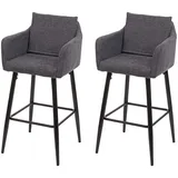 Proregal Barhocker 74 cm Stoff/Textil Dunkelgrau