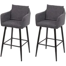 Proregal Barhocker 74 cm Stoff/Textil Dunkelgrau