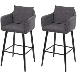 Proregal Barhocker 74 cm Stoff/Textil Dunkelgrau