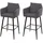 Proregal Barhocker 74 cm Stoff/Textil Dunkelgrau