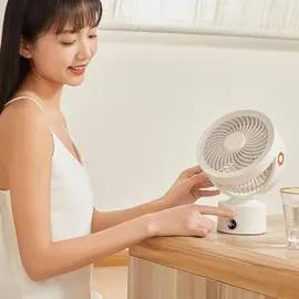 Montegoni USB Tischventilator 10 cm Tischventilator Weiß