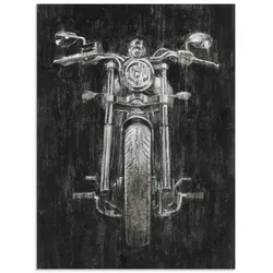 Glasbild ARTLAND "Eisernes Pferd I", schwarz (farbe bild(er): schwarz), B:45cm H:60cm, Bilder, in verschiedenen Größen