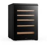 Klarstein Bevora Weinkühlschrank 20 Flaschen – Freistehender Weinkühlschrank, Touch-bedienfeld 4–18 °c, Uv-glastür, Led-beleuchtung, Holzablagen