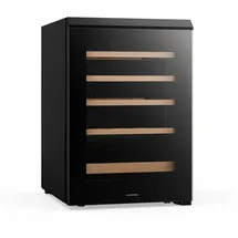 Klarstein Bevora Weinkühlschrank 20 Flaschen – Freistehender Weinkühlschrank, Touch-bedienfeld 4–18 °c, Uv-glastür, Led-beleuchtung, Holzablagen