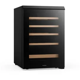 Klarstein Bevora Weinkühlschrank 20 Flaschen – Freistehender Weinkühlschrank, Touch-bedienfeld 4–18 °c, Uv-glastür, Led-beleuchtung, Holzablagen