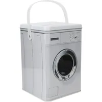 Tomotato Wäsche Pulverbox 15,2x15,2x22,3cm Metall Waschpulver Aufbewahrungsbox, Waschmittel Kanister