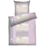 Dyckhoff Weichfrottier Bettwäsche 'Annabell' flieder (Größe: 155 x 220 cm + 80 x 80 cm)