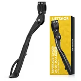 UETSNOR Fahrradständer 24-29 Zoll, Universal Höhenverstellbar Fahrradständer Pro+, Stabiler Rutschfester Seitenständer, Maximale Last 42kg, Fahrradständer für Mountainbike, E-Bike, Citybikes, Rennrad