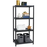 shelfr Metallregal 61x41x130 Standregal 4 Ebenen Metall Regal Schwarz