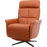 MCW Relaxsessel MCW-L10 Leder 80 x 100 x 90 cm terracotta-braun drehbar