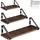 Tectake Wandregal Holz 12 cm braun