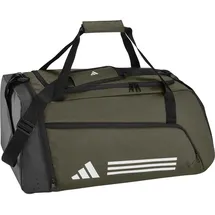 adidas Essentials 3-Streifen Duffelbag Olive Strata / White One Size