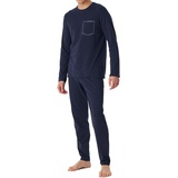 SCHIESSER Herren Schlafanzug lang-Nightwear Set Pyjamaset, Nachtblau_180259, 56/ 2XL