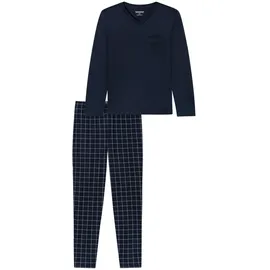 SCHIESSER Pyjama Fine Interlock Blau 58