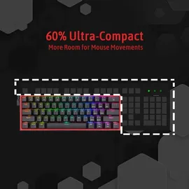 Redragon K617 RGB rote Schalter QWERTY