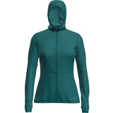 Icebreaker Damen 200 Realfleece Descender Hoodie Jacke (Größe L, tuerkis)