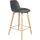 ZUIVER Albert Kuip Thekenstuhl Eschenholz/Kunststoff 65 cm, dark grey