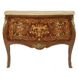 Casa Padrino Barock Kommode 2 Schubladen Braun / Creme
