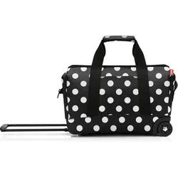 Allrounder Trolley Tasche weißgetupft auf Rollen