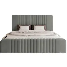 FEDVE Polsterbett, Grau, Textil, 140x200 cm, Schlafzimmer, Betten, Polsterbetten
