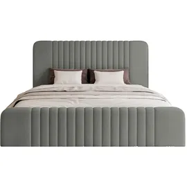 FEDVE Polsterbett, Grau, Textil, 140x200 cm, Schlafzimmer, Betten, Polsterbetten