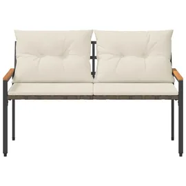 vidaXL Bank Outdoor 2-Seater 116 x 67,5 x 72 cm Cremeweiß
