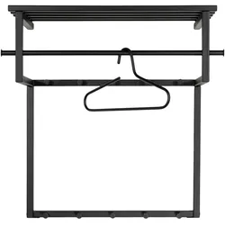 Garderobenleiste SPINDER DESIGN, schwarz, B:76cm H:76cm T:34cm, Metall, Garderobenhalter, Metall, Familien-Garderobe, 10 Haken, 34 cm tief, trendige Farbe