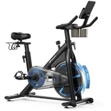 Merach Heimtrainer Fahhrad für Zuhause, leises Fitnessbike mit Lcd-display, Magnetischer Widerstand, 8 Widerstandsstufen, bis 150 KG belastbar