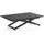 WFL GROUP Axen Schwarz Marmor 120-160 x 80 x 38-75 cm