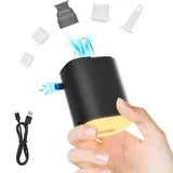 ylkjny Elektrische Luftpumpe, 2400 mAh Wiederaufladbare Akku Luftpumpe Luftmatratze, Mini Luftpumpe Elektrisch Inflate/Deflate mit 5 Luftdüsen, Pumpe Luftmatratze für Camping Isomatte, Schwimmring