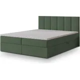 masseno Boxbett, Grün, Holz, 140x200 cm Schlafzimmer, Betten, Boxspringbetten