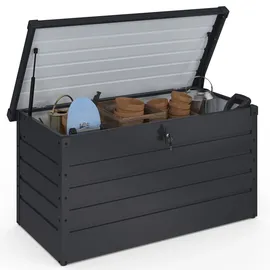 IDMarket Abschließbare Metallbox 120 x 62,5 x 63 cm Anthrazitgrau