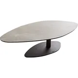 DeLife Couchtisch Vibana Keramik Aspetto Concreto Betonfarbig Gestell Metall Schwarz